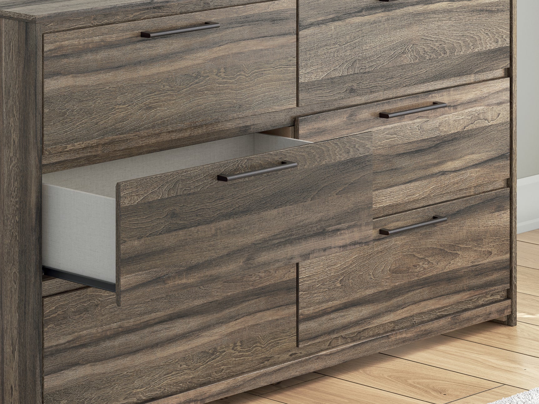 Elbrim Brown Full Storage Bed, Dresser and Nightstand - Ornate Home