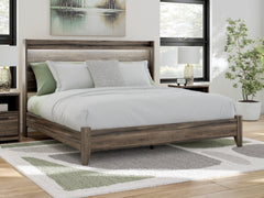 Elbrim Brown King Panel Bed, Dresser, Mirror and 2 Nightstands - Ornate Home