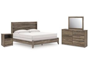 Elbrim Brown King Panel Bedroom Set with Dresser, Mirror and Nightstand (Online Special Price) - Ornate Home
