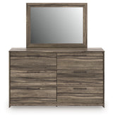 Elbrim Brown King Panel Bedroom Set with Dresser, Mirror and Nightstand - Ornate Home