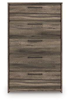 Elbrim Brown King Panel Storage Bed, Chest and Nightstand - Ornate Home