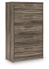 Elbrim Brown King Panel Storage Bed, Chest and Nightstand - Ornate Home