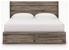 Elbrim Brown King Panel Storage Bed, Chest and Nightstand - Ornate Home