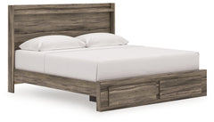Elbrim Brown King Panel Storage Bed, Chest and Nightstand - Ornate Home