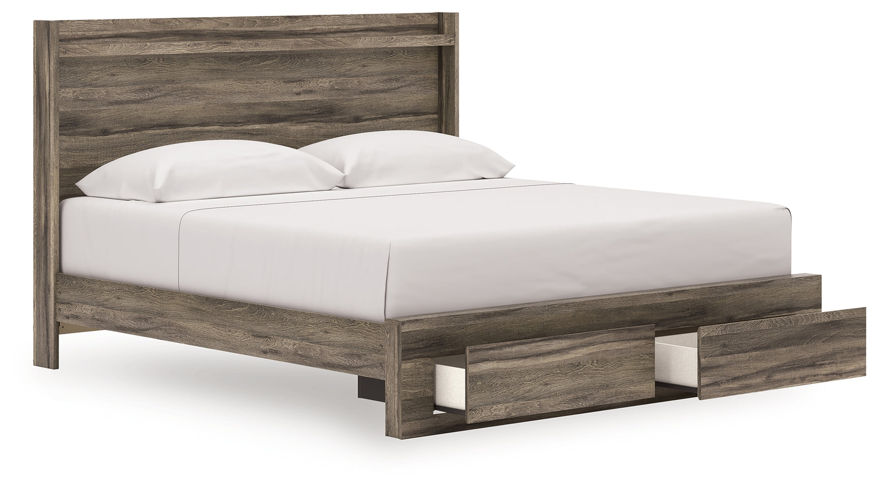 Elbrim Brown King Panel Storage Bed, Chest and Nightstand - Ornate Home