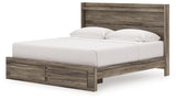 Elbrim Brown King Panel Storage Bed, Chest and Nightstand - Ornate Home