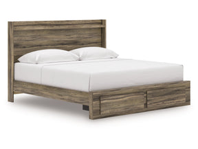 Elbrim Brown King Panel Storage Bed - Ornate Home
