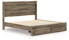 Elbrim Brown King Panel Storage Bed - Ornate Home