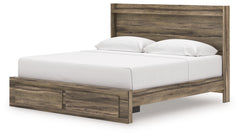 Elbrim Brown King Panel Storage Bed - Ornate Home