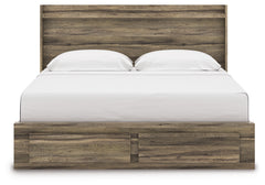 Elbrim Brown King Panel Storage Bed - Ornate Home