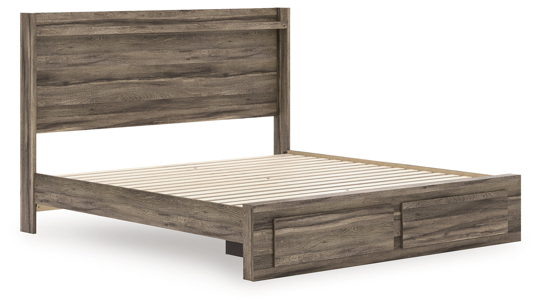 Elbrim Brown King Panel Storage Bedroom Set with Dresser and Nightstand (Online Special Price) - Ornate Home
