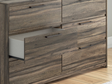 Elbrim Brown King Panel Storage Bedroom Set with Dresser and Nightstand - Ornate Home