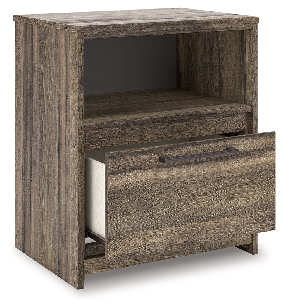 Elbrim Brown One Drawer Night Stand - Ornate Home