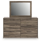 Elbrim Brown Queen Panel 4 Storage Bed, Dresser and Mirror (Online Special Price) - Ornate Home