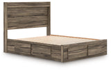 Elbrim Brown Queen Panel 4 Storage Bed, Dresser and Mirror (Online Special Price) - Ornate Home