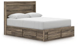 Elbrim Brown Queen Panel 4 Storage Bed, Dresser and Mirror - Ornate Home
