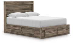 Elbrim Brown Queen Panel 4 Storage Bed, Dresser and Mirror - Ornate Home