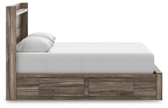 Elbrim Brown Queen Panel 4 Storage Bed, Dresser and Mirror - Ornate Home