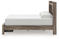 Elbrim Brown Queen Panel 4 Storage Bed, Dresser and Mirror - Ornate Home