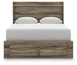 Elbrim Brown Queen Panel 6 Storage Bed, Dresser and Mirror - Ornate Home