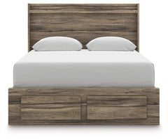 Elbrim Brown Queen Panel 6 Storage Bed, Dresser and Mirror - Ornate Home