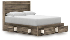 Elbrim Brown Queen Panel 6 Storage Bed, Dresser and Mirror - Ornate Home