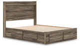 Elbrim Brown Queen Panel 6 Storage Bed, Dresser and Mirror - Ornate Home
