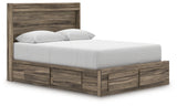 Elbrim Brown Queen Panel 6 Storage Bed, Dresser and Mirror - Ornate Home