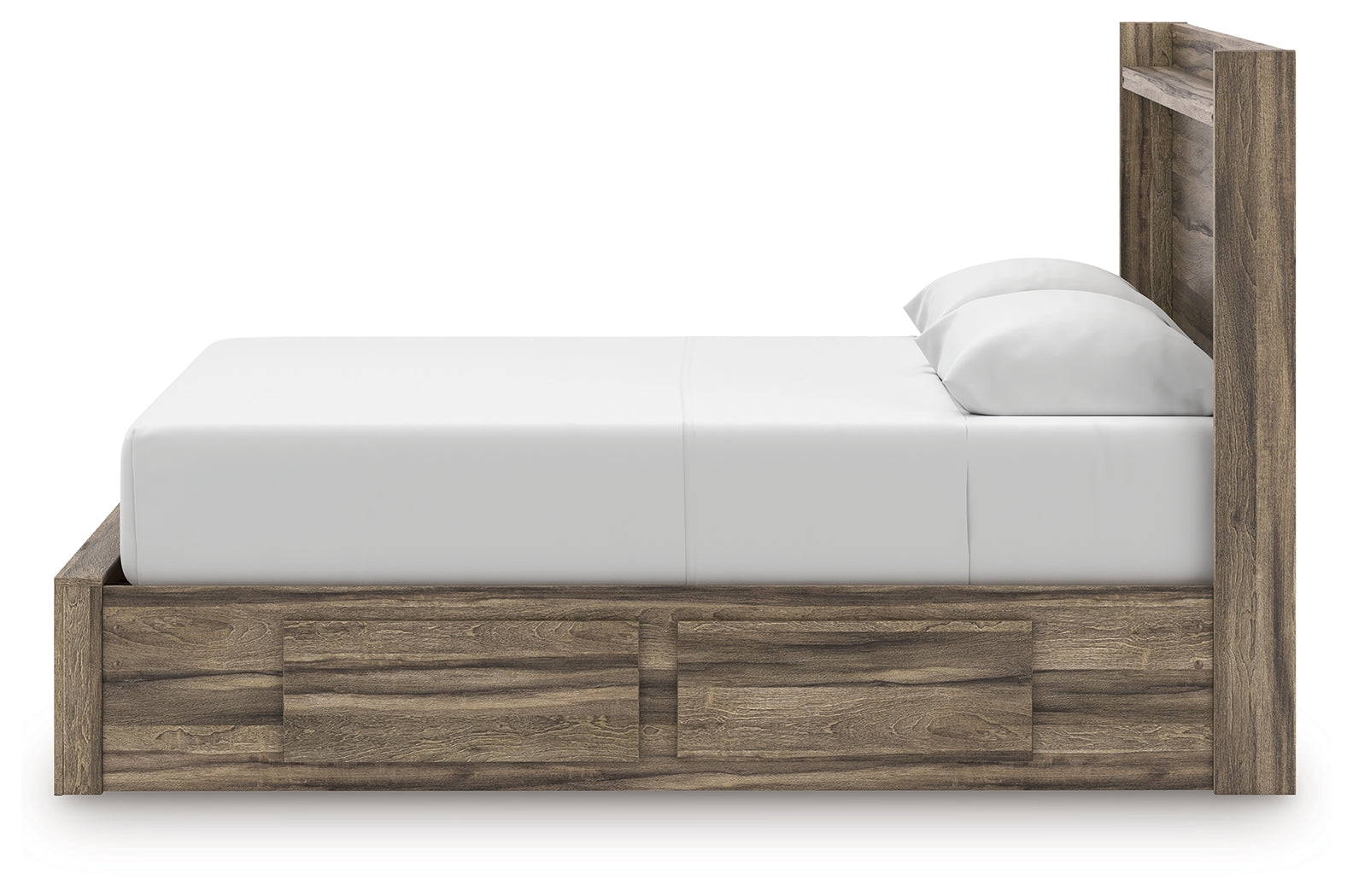 Elbrim Brown Queen Panel 6 Storage Bed, Dresser and Mirror - Ornate Home
