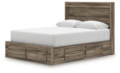 Elbrim Brown Queen Panel 6 Storage Bed, Dresser and Mirror - Ornate Home
