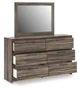 Elbrim Brown Queen Panel Bed, Dresser and Mirror - Ornate Home