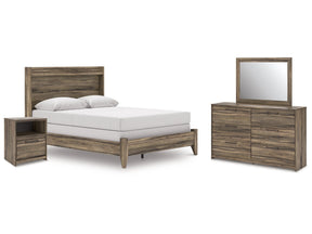 Elbrim Brown Queen Panel Bedroom Set with Dresser, Mirror and Nightstand (Online Special Price) - Ornate Home