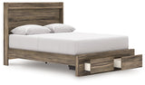 Elbrim Brown Queen Panel Storage Bed, Dresser and Mirror (Online Special Price) - Ornate Home