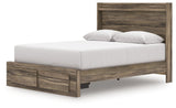 Elbrim Brown Queen Panel Storage Bed, Dresser and Mirror (Online Special Price) - Ornate Home