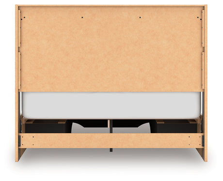 Elbrim Brown Queen Panel Storage Bed, Dresser and Mirror - Ornate Home