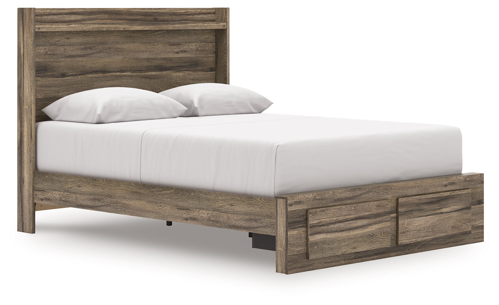 Elbrim Brown Queen Panel Storage Bed, Dresser and Mirror - Ornate Home