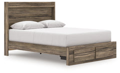 Elbrim Brown Queen Panel Storage Bed, Dresser and Mirror - Ornate Home