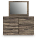 Elbrim Brown Queen Panel Storage Bedroom Set with Dresser, Mirror and Nightstand (Online Special Price) - Ornate Home