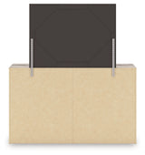 Elbrim Brown Queen Panel Storage Bedroom Set with Dresser, Mirror and Nightstand (Online Special Price) - Ornate Home