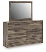 Elbrim Brown Queen Panel Storage Bedroom Set with Dresser, Mirror and Nightstand - Ornate Home