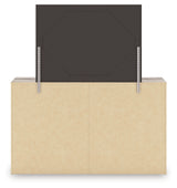 Elbrim Brown Queen Panel Storage Bedroom Set with Dresser, Mirror and Nightstand - Ornate Home