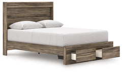 Elbrim Brown Queen Panel Storage Bedroom Set with Dresser, Mirror and Nightstand - Ornate Home
