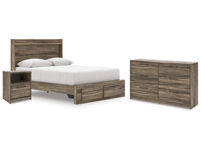 Elbrim Brown Queen Panel Storage Bedroom Set with Dresser and Nightstand (Online Special Price) - Ornate Home