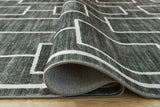 Elderland Black/Gray Washable Large Rug - Ornate Home