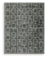Elderland Black/Gray Washable Large Rug - Ornate Home