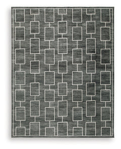 Elderland Black/Gray Washable Large Rug - Ornate Home
