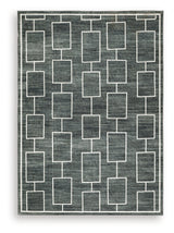 Elderland Black/Gray Washable Medium Rug - Ornate Home