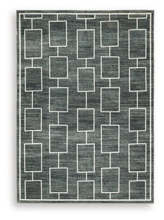 Elderland Black/Gray Washable Medium Rug - Ornate Home