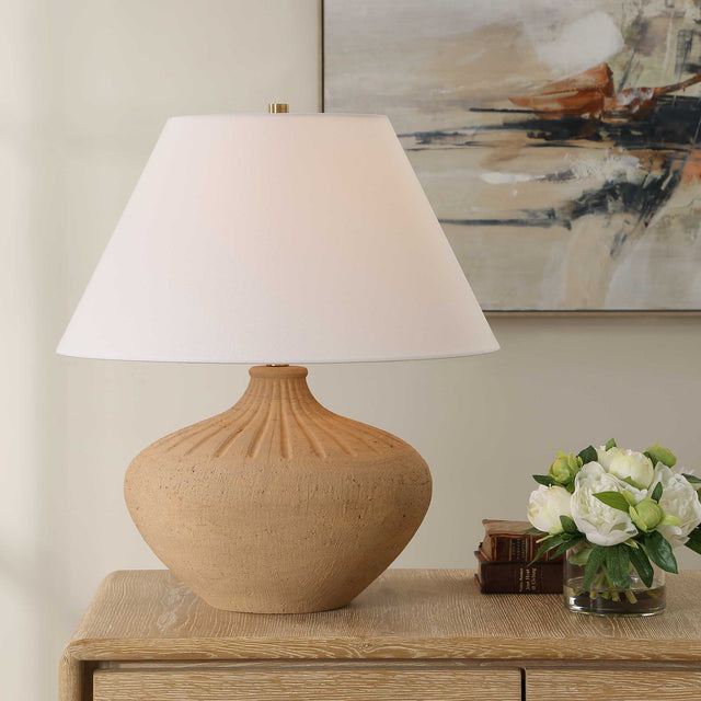 Eldon Terracotta Table Lamp - Ornate Home