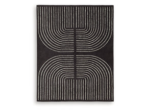 Eldonmore Black/Ivory Large Rug - Ornate Home